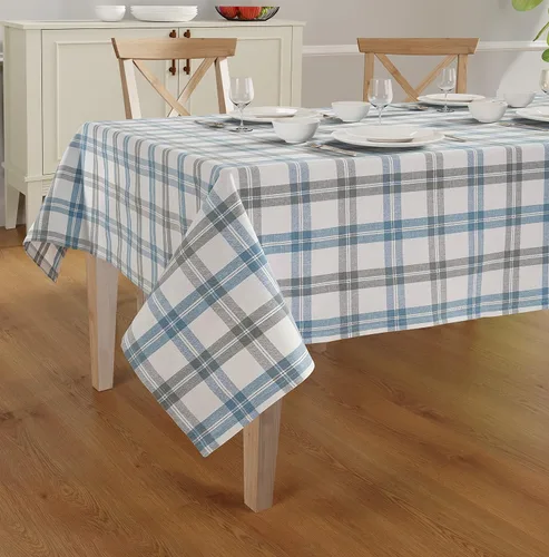 Vista 12 de Mantel de mesa rectangular - Cubierta de mesa - Algodón con costura mitrada - Fundas de mesa a cuadros para cocina, comedor, bodas, decoraciones