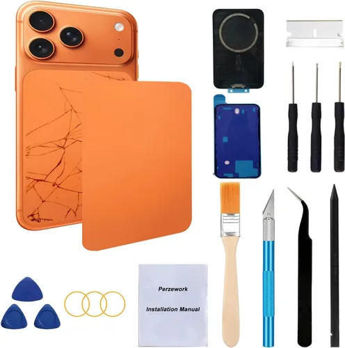 Vista 32 de Reemplazo de cristal trasero OEM para iPhone Xs de 5.8 pulgadas con kit de herramientas de reparación y adhesivo preinstalado (Oro)