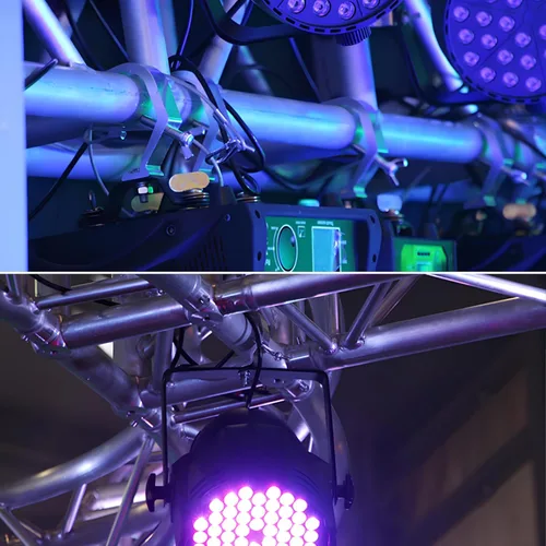 Vista 8 de 3 paquetes de abrazaderas para luces, equipos y accesorios de iluminación de escenario, abrazadera C de iluminación, abrazadera de poste de luz Dj