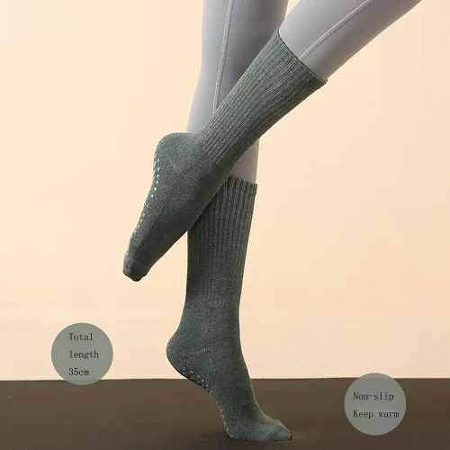 Vista 15 de Calcetines de yoga antideslizantes para mujer, pilates, barras, bailes, descalzos, 1 par