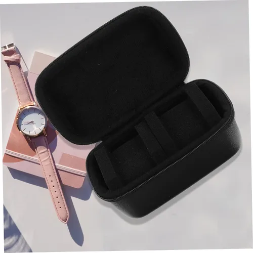 Vista 2 de Holibanna 2pcs Watch Box Pu Watch Case Travel Watch Organizer Relojes Para Hombre Watch Showing Case Watch Pouch Men Watches Watch Storage Case Men