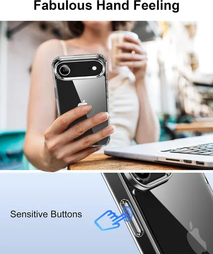 Vista 98 de HOOMIL Funda para iPhone 7 Plus/iPhone 8 Plus de 5.5 Pulgadas, sin amarillamiento, protección contra caídas, cubierta trasera dura transparente