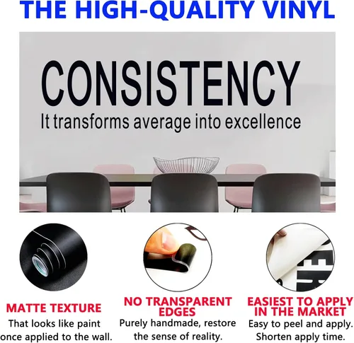 Vista 2 de SEATUNE Calcomanías de pared con citas inspiradoras de oficina, calcomanías de pared motivacionales positivas para trabajo en equipo, decoración