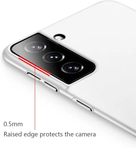 Vista 5 de Bastmei Funda para Samsung Galaxy S21 FE 5G, extremadamente ligera, ultra ligera, súper delgada, protección de cámara, carcasa de PC dura