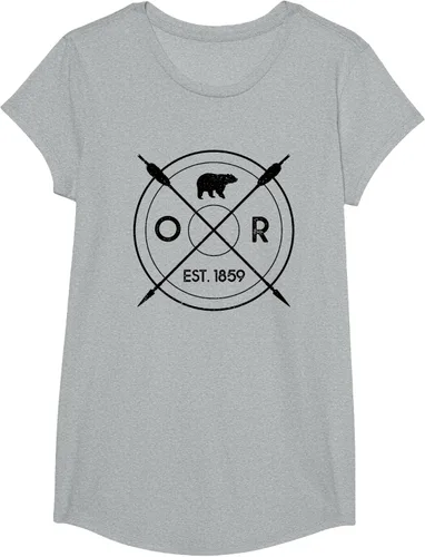 Vista 64 de Oregon Beaver State Bear OR Est. 1859 - Camiseta de regalo, gris, S