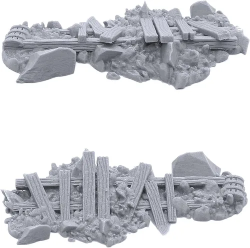 Vista 8 de EnderToys Urban Rubble - DND Terrain - Escenario de 1.260 in para miniaturas de mesa