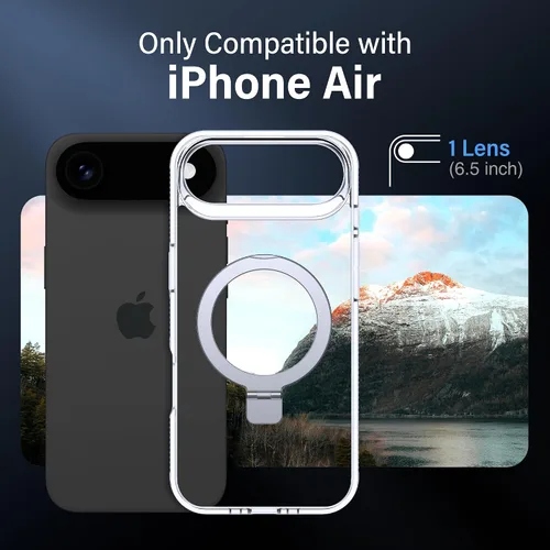Vista 7 de Funda magnética para iPhone Air – [Soporte invisible integrado] [Compatible con MagSafe] [Protección contra caídas de grado militar] Cubierta