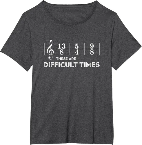 Vista 23 de Musician - Camiseta con texto en inglés "These are Difficult Times", talla S