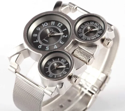 Vista 6 de Oulm Reloj de pulsera deportivo militar de cuarzo para hombre