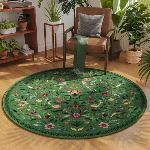 Vista 25 de Alfombra de entrada vintage con medallón floral de 2 x 3 pulgadas, lavable a máquina, alfombra de entrada de pelo bajo, suave, pequeña, alfombra