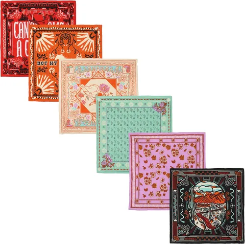 Vista 13 de Bioworld Lightweight Multicolored 22"x22" (6-Pack, 12-Pack and 48-Pack) Bandana Set
