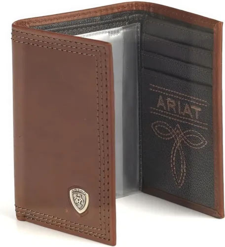 Vista 5 de Ariat Billetera Rowdy Trifold marrón para hombre, Marrón