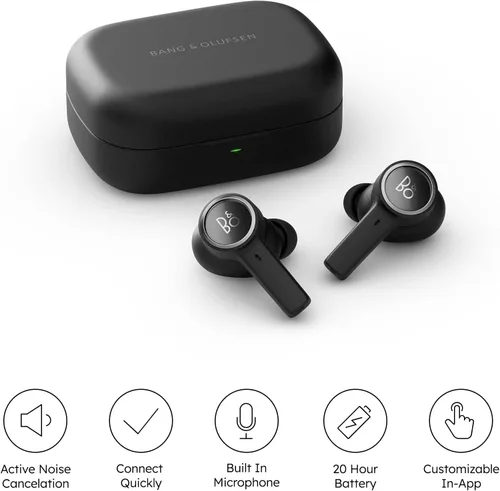 Vista 12 de Bang & Olufsen Beoplay EX - Auriculares inalámbricos Bluetooth con micrófono y cancelación activa de ruido, resistentes al agua, 20 horas