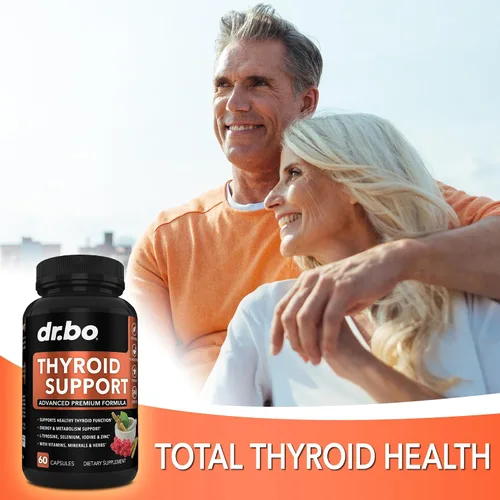 Vista 6 de DR. BO - Cápsulas de suplemento de apoyo tiroideo, mio-inositol y D-quiro inositol, apoyo natural para el metabolismo, el estado de ánimo
