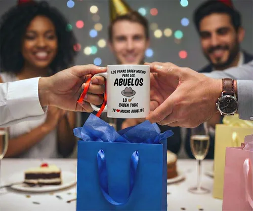 Vista 6 de Casitika Regalos para el Mejor Abuelo del Mundo. Taza de café Abuelito de 11 oz. Copas de abuelo en español. Taza de Regalo del Día del Padre