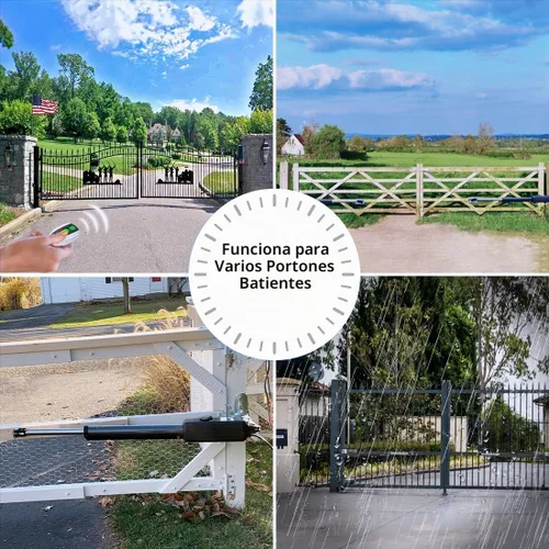 Vista 7 de TOPENS A8132 Abridor de puerta oscilante doble, motor de puerta automático resistente para puertas batientes dobles de hasta 18 pies por brazo