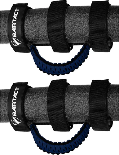 Vista 2 de Bartact Asas de Agarre para Barra Antivuelco Jeep Wrangler JL, JK, TJ, YJ y Jeep Gladiator 1955–2023 Hebilla de Metal Mejorada, Asas de Agarre