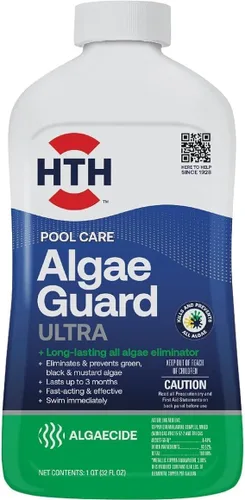 Vista 8 de HTH 67084 Pool Care Algae Guard Advanced, Eliminador de todas las algas para piscinas - Acción rápida, destruye y previene las algas verdes, negras