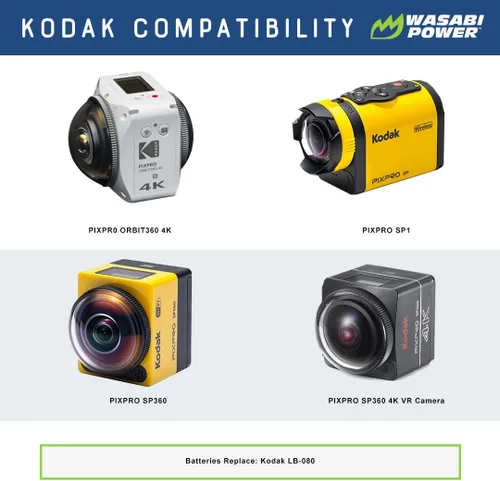 Vista 4 de Wasabi Power Batería de repuesto compatible con Kodak LB-080