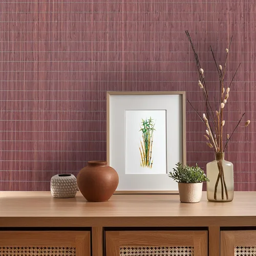 Vista 7 de Forever Bamboo Paneles de pared de bambú de tatami de chocolate, decoración del hogar para sala de estar, tratamiento de techo decorativo, 4 pies