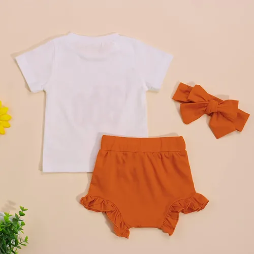 Vista 18 de Conjunto de camiseta y pantalones cortos para bebé niña del 4 de julio, camiseta y pantalones cortos para el Día de los Caídos