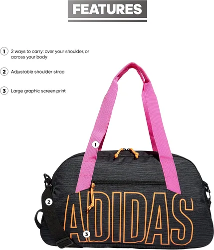 Vista 2 de adidas Bolsa de lona gráfica, Negro, Blanco, Bolsa de lona gráfica