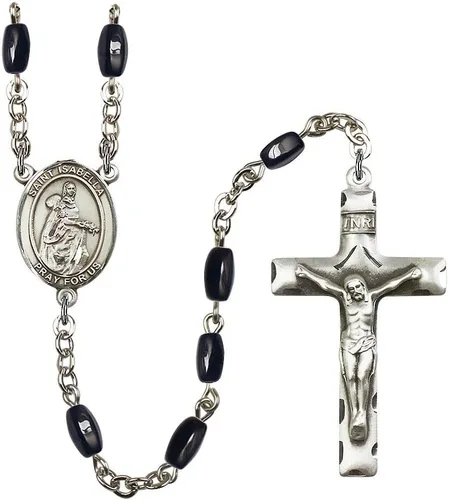 Vista 8 de Bonyak Jewelry Rosario chapado en plata de Santa Isabel de Portugal: cada mes de nacimiento color y más