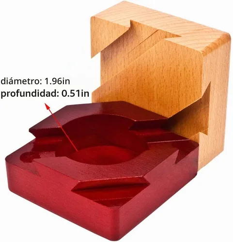 Vista 6 de Caja Imposible de Encaje Dedales Caja de Puzzle de Madera 3D Rompecabezas Mental Cajones Mágicos Compartimento Secreto Caja para Joyería