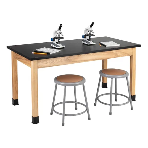 Vista 3 de Learniture Mesa de laboratorio científico con parte superior resistente a productos químicos (30 pulgadas de ancho x 60 pulgadas de largo)