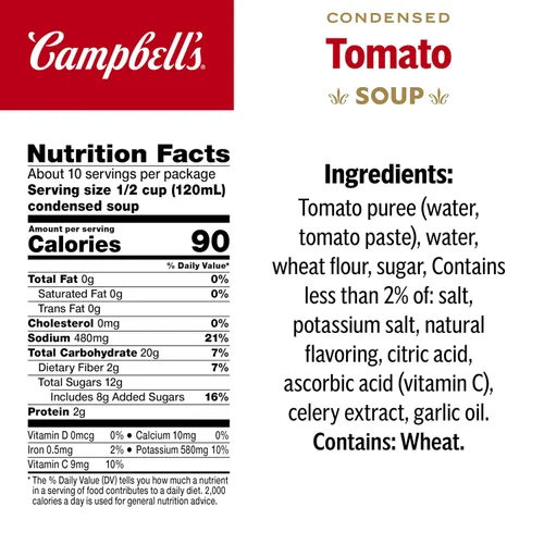 Vista 2 de Campbell's Sopa de tomate condensada, lata de 10.75 onzas (paquete de 4)