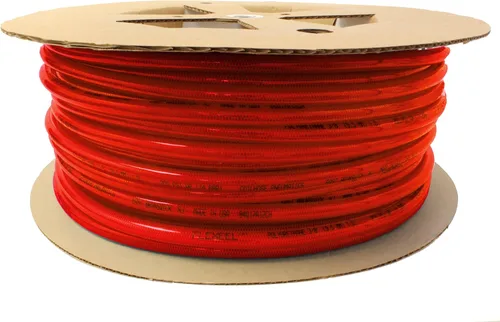 Vista 8 de Coilhose Pneumatics PFE60254TY Flexeel Manguera de aire de poliuretano reforzado, 3/8" diámetro interior, 25' de longitud con (2) accesorios