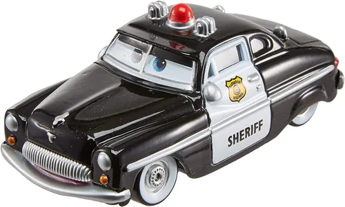 Vista 2 de Mattel Disney/Pixar Cars Sheriff Vehículo fundido a troquel (escala 1:55)