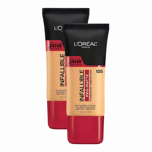 Vista 18 de L'Oreal Paris Cosmetics Makeup Infallible Pro-Matte - Base líquida de larga duración, arena, 1 onza líquida