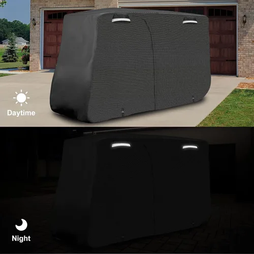 Vista 4 de SAPUBK Funda para carrito de golf, accesorios para carrito de golf con cremallera de puerta lateral, compatible con Club Car/EZ-GO/Yamaha