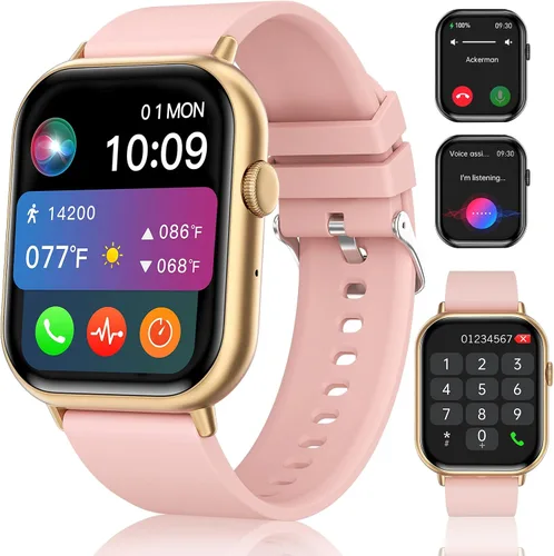 Vista 9 de Relojes inteligentes para hombres y mujeres (respuesta/hacer llamadas), 2.01 pulgadas, pantalla HD, reloj de seguimiento de actividad física