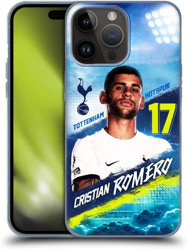 Vista 20 de Head Case Designs Officially Licensed Tottenham Hotspur F.C. Cristian Romero 2023/24 First Team Gel Case [Military Grade] Compatible with Apple