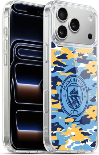 Vista 214 de Head Case Designs Funda de gel con licencia oficial del Manchester City Man City FC Blue Moon Badge Camou [protección de grado militar] compatible
