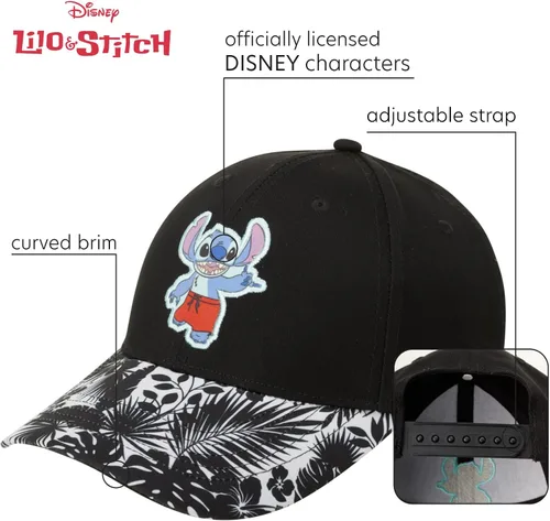 Vista 2 de Disney Unisex Lilo & Stitch Hat - Snap Back Baseball Cap, Dad Hat, Mom Hat