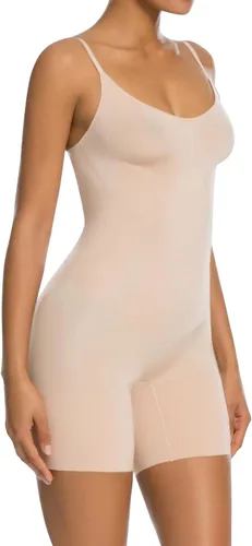 Vista 2 de SHAPERX - Enterizo modelador de silueta hasta medio muslo para mujer no contiene costuras y disimula el abdomen