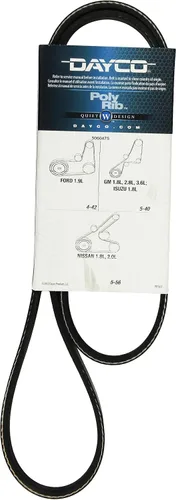 Vista 2 de Dayco 5060475 Cinturón serpentino, negro