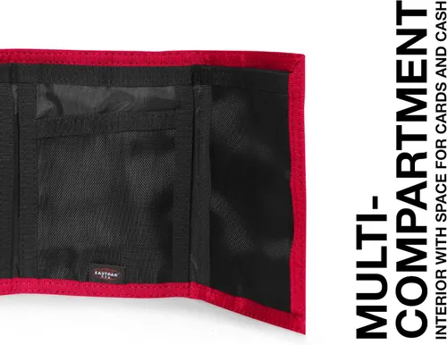 Vista 3 de Eastpak Crew - Cartera delgada con anillo para llavero, Rojo (Sailor Red), Tripulación Individual