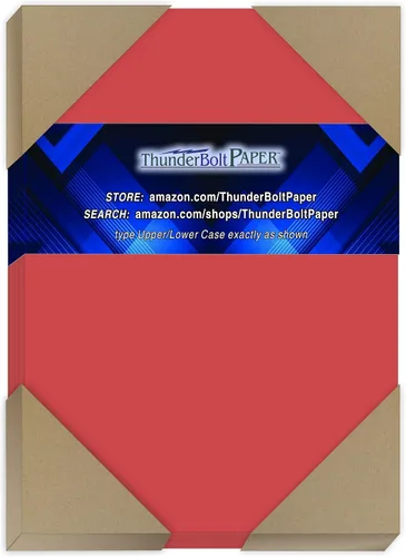 Vista 13 de 125 Bright Apple Color Rojo 65LB cover card Papel – 3" x 5" (3 x 5 inches) Tamaño photo card frame – 65 lb/libra Peso ligero Cardstock – Calidad