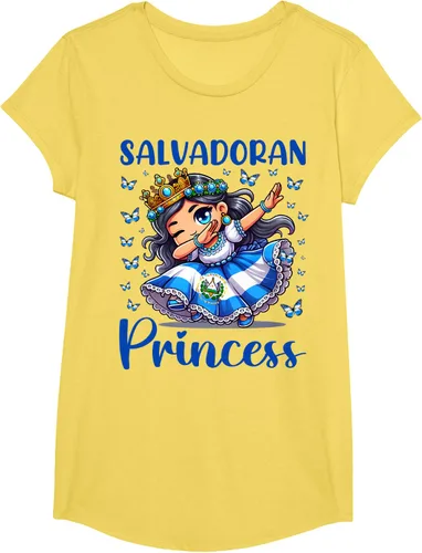 Vista 12 de Camiseta de princesa salvadoreña dabbing para niñas y niños