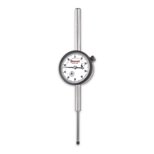 Vista 19 de Starrett Indicador de Cuadrante Serie 25 con Rodamientos de Rubí y Oreja en el Centro Posterior - Carátula Blanca, Rango de 0-.025", Cuadrante