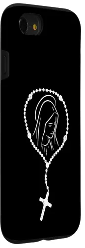 Vista 48 de iPhone 16 Rosario Virgen María Dios Jesús Fe Religioso Católico Estuche de Regalo