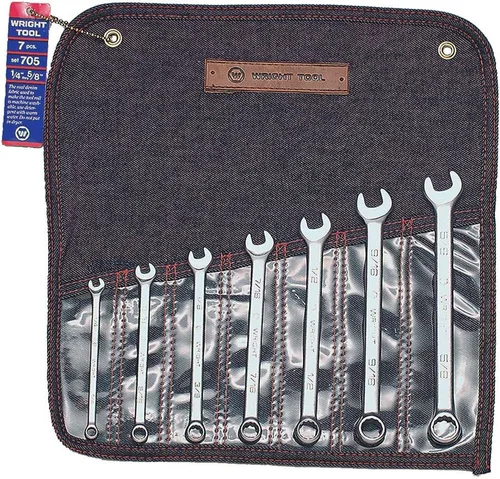 Vista 5 de Wright Tool #707 Wrightgrip - Juego de llaves combinadas de 7 piezas, 12 puntos, color plateado