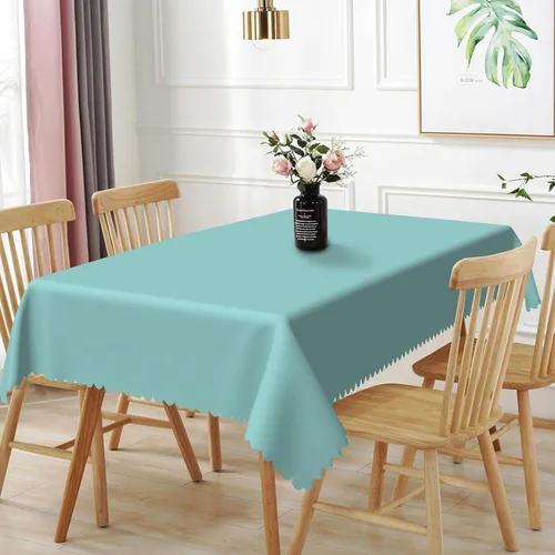 Vista 22 de 52x70inches Apple Green Tablecloth Heavy Duty Washable Polyester Fabric Table Cloth Rectangular Solid Color Table Cover for Kitchen Dining Room