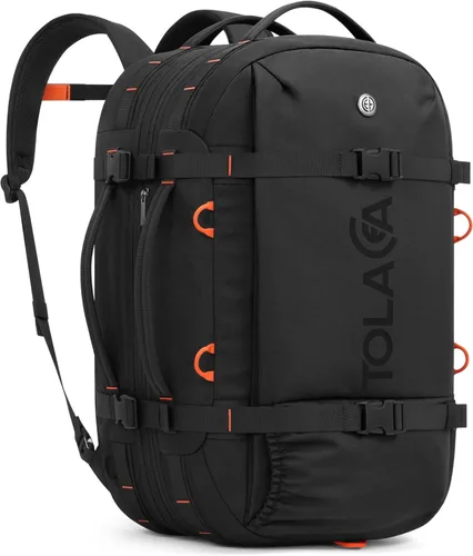 Vista 14 de Tolaccea Mochila de viaje para laptop para hombres y mujeres, mochila de transporte expandible de 40L-50L con compartimento húmedo y seco, mochila