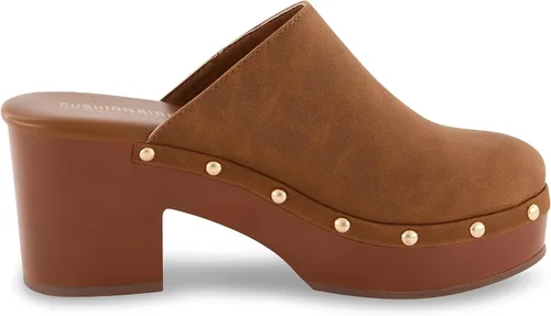 Vista 4 de CUSHIONAIRE Women's Gibbons Faux Wood Clog with Memory Foam Padding, Wide Widths Available