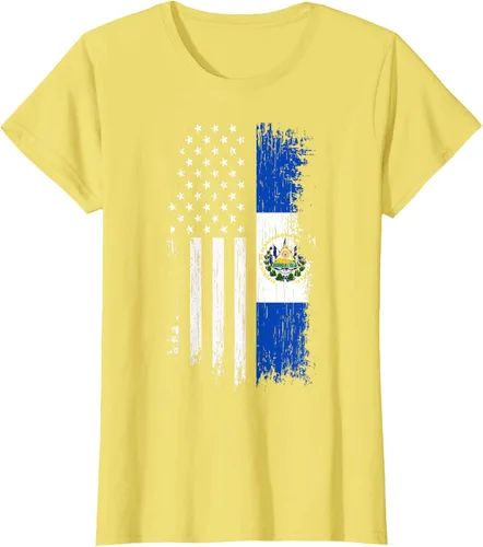 Vista 41 de Camiseta de la bandera de Estados Unidos salvadoreño - Camiseta de El Salvador USA
